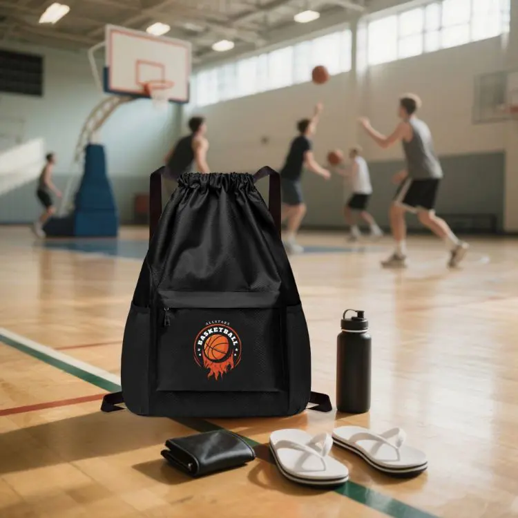 Picture of Multi-Pocket Drawstring Backpack