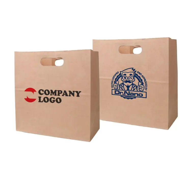 Picture of Die Cut Brown Kraft Paper Bag (280 x 280 x 150mm)