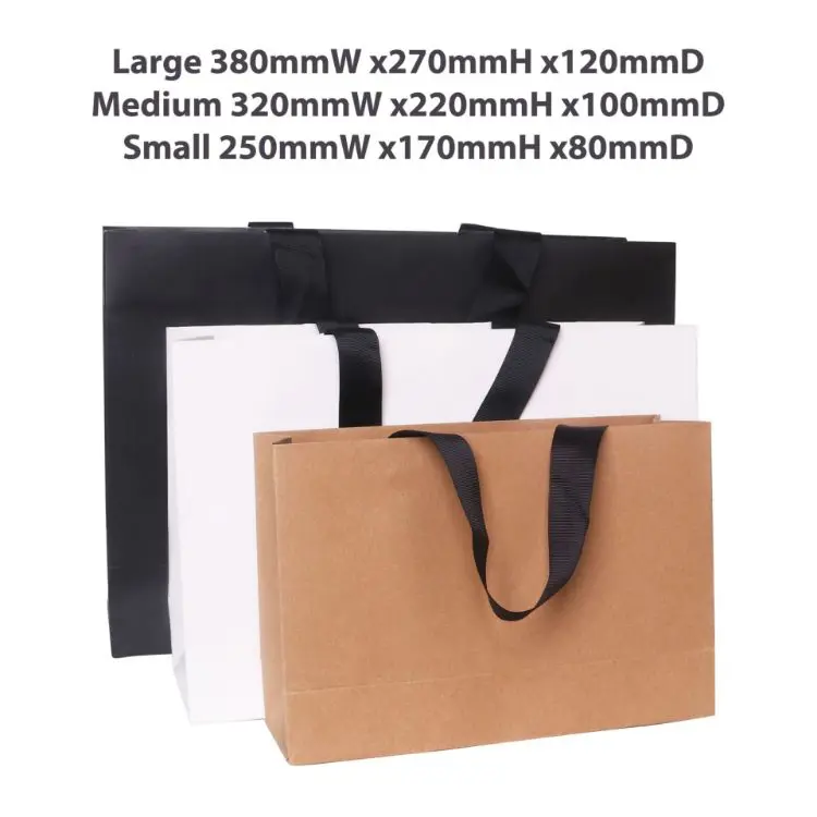 Picture of Large Paper Bag with Flat Handle(380 x 270 x 120mm)
