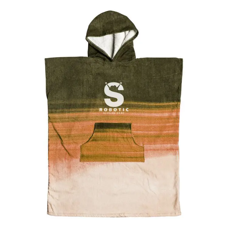 Picture of 100% Cotton Sublimation Hoody Towel Surf Poncho