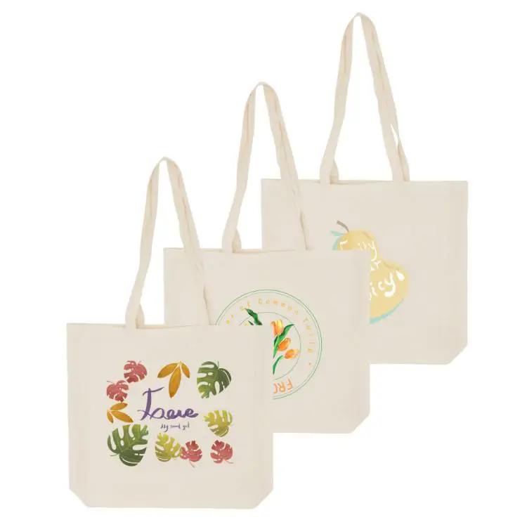 Picture of 170gsm Long Handle Calico Bag with Gusset