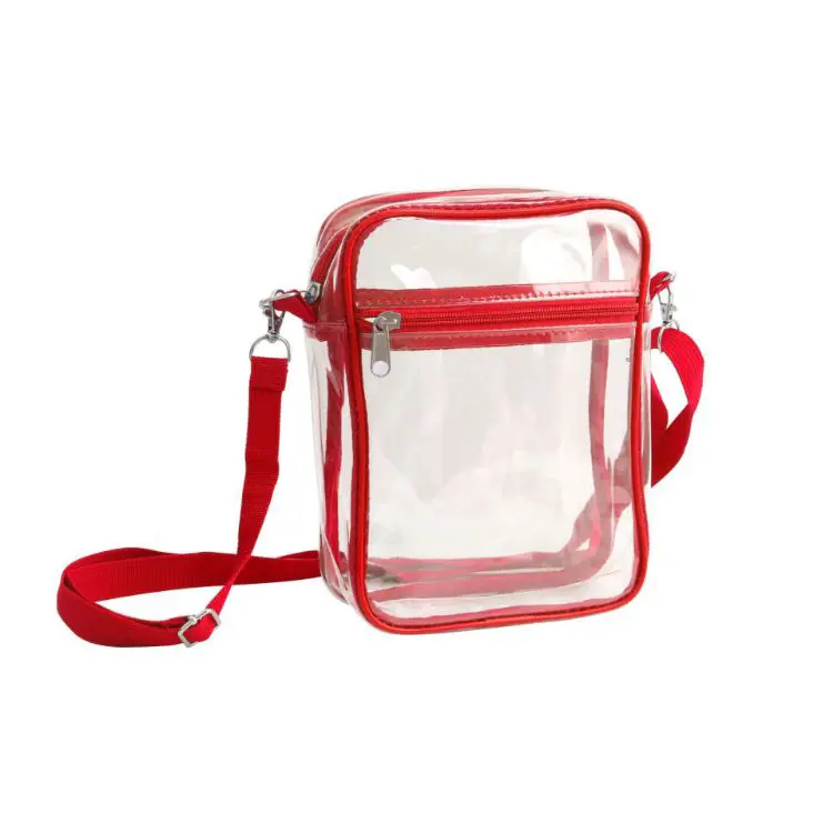 Picture of Clear Tote Bag with Zipper Closure Crossbody