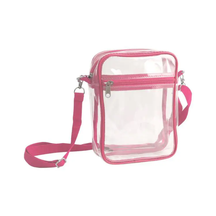 Picture of Clear Tote Bag with Zipper Closure Crossbody