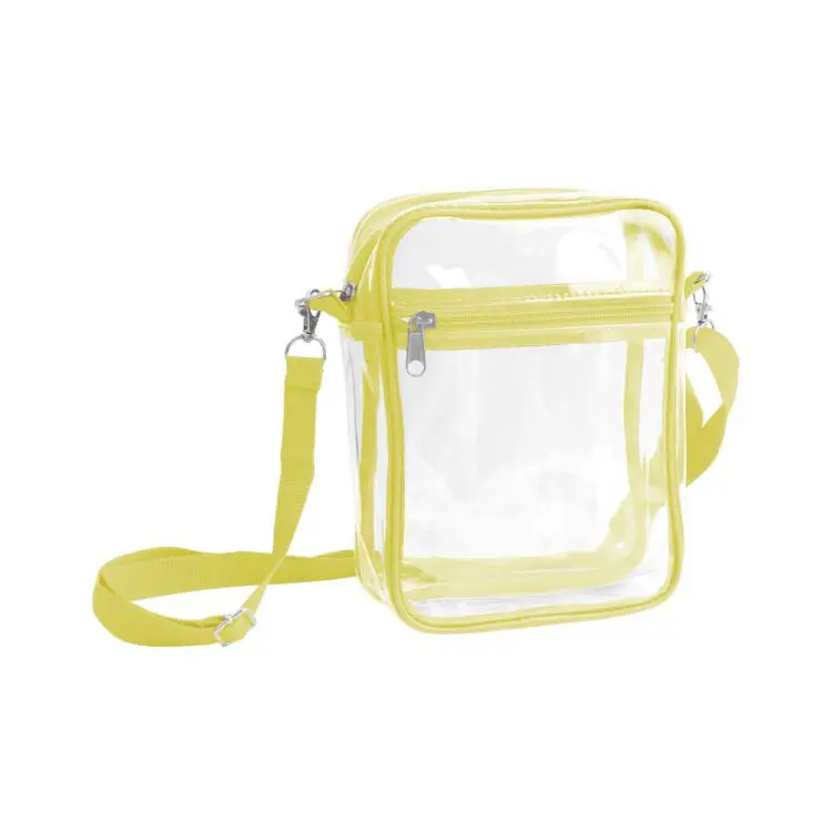 Picture of Clear Tote Bag with Zipper Closure Crossbody