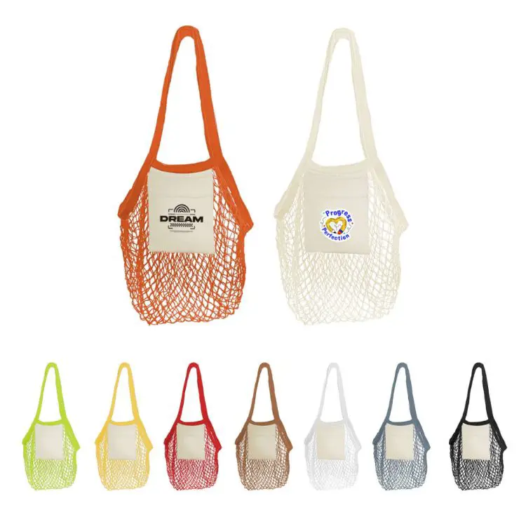 Picture of Mesh Foldaway Cotton Tote bag