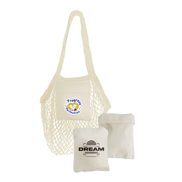 Picture of Mesh Foldaway Cotton Tote bag