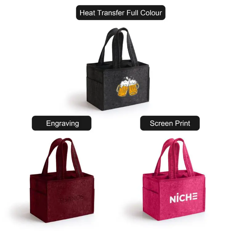 Picture of Felt Wine Tote Bag