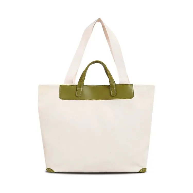 Picture of Canvas Bag With Leather Handle
