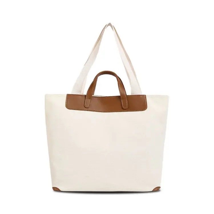 Picture of Canvas Bag With Leather Handle