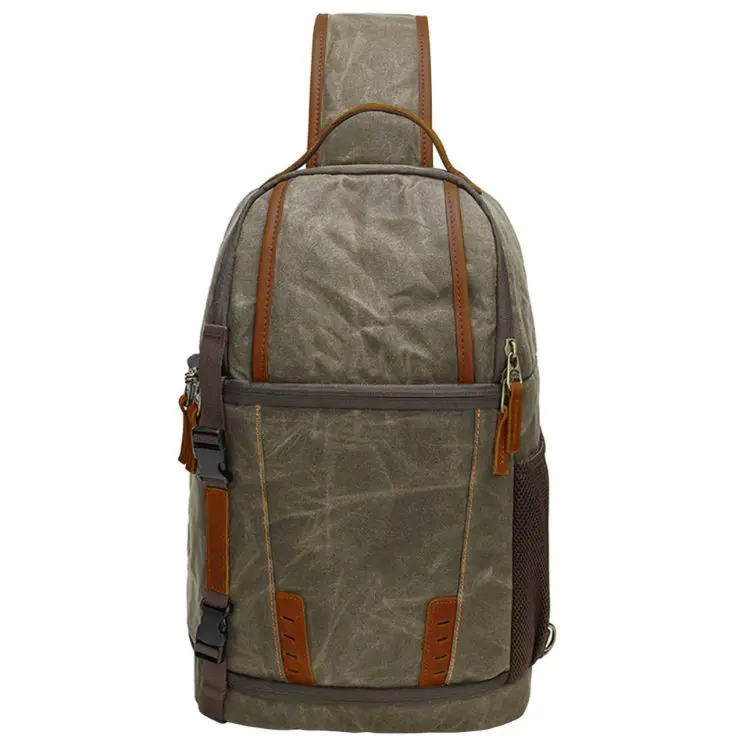 Picture of Waxed Canvas Camera Sling Bag