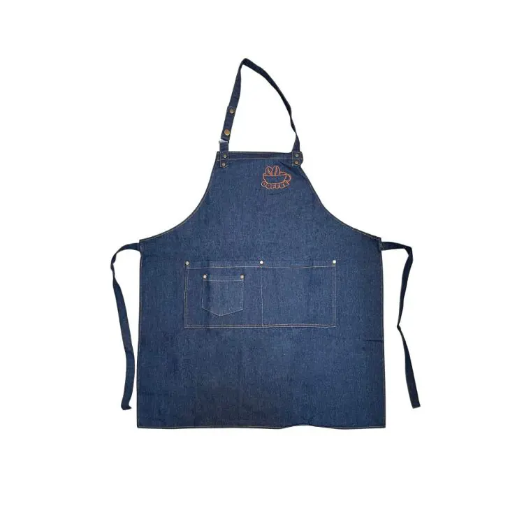 Picture of Poly-Cotton Denim Full Bib Apron With Neck Strap