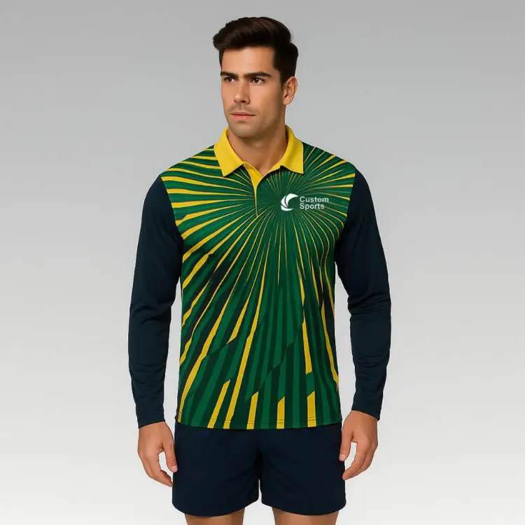 Picture of 100% Poly Milk Silk Sublimated Sport Long Sleeves POLO