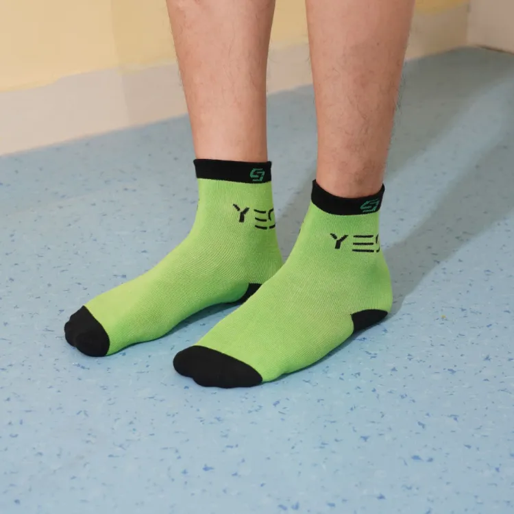 Picture of Ankle Custom Pattern Woven Bamboo Socks