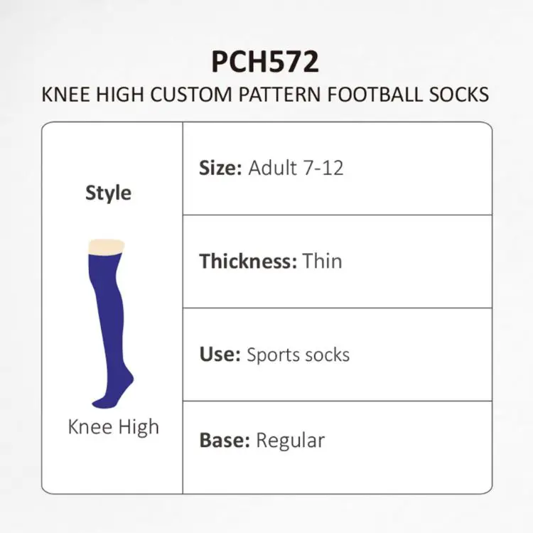 Picture of Knee High Custom Pattern Football Socks