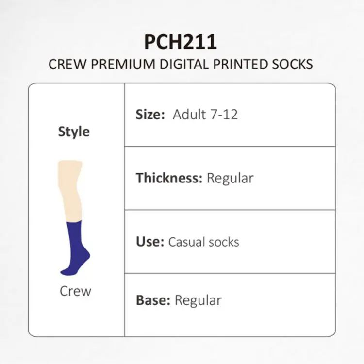 Picture of Crew Premium Digital Printed Socks