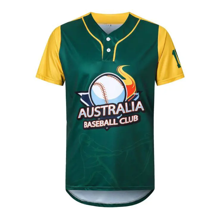 Picture of Men's 100% Polyester Sublimated 2-Button Baseball Jersey