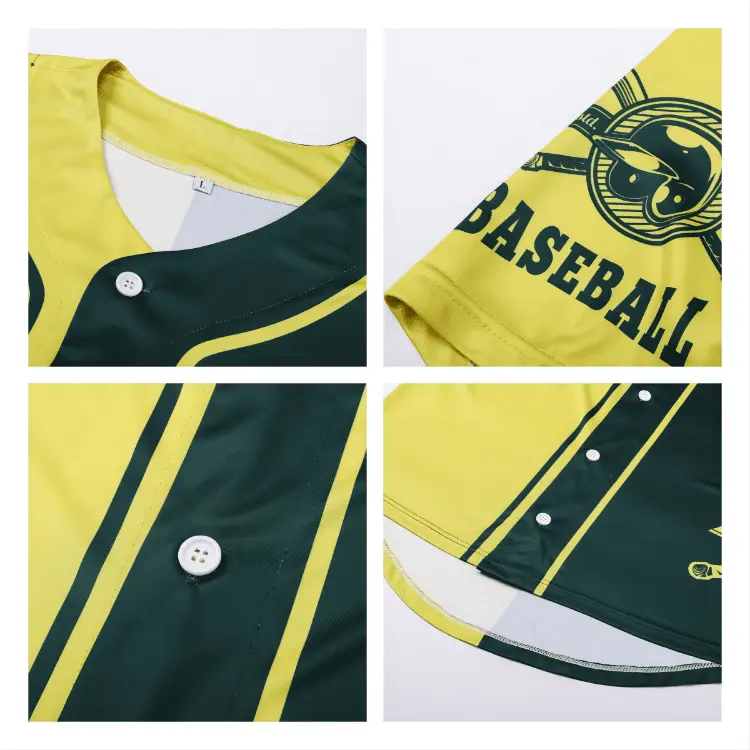 Picture of Men's 100% Polyester Sublimated Full-Button Baseball Jersey