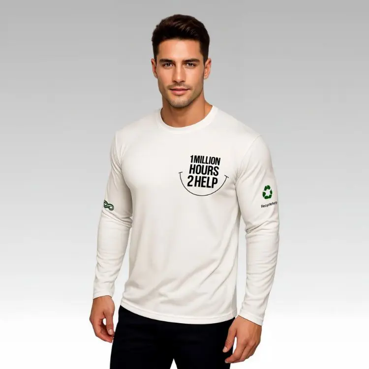 Picture of Unisex Adults RPET Micro Mesh Sublimated Crew Neck Long Sleeves Shirt