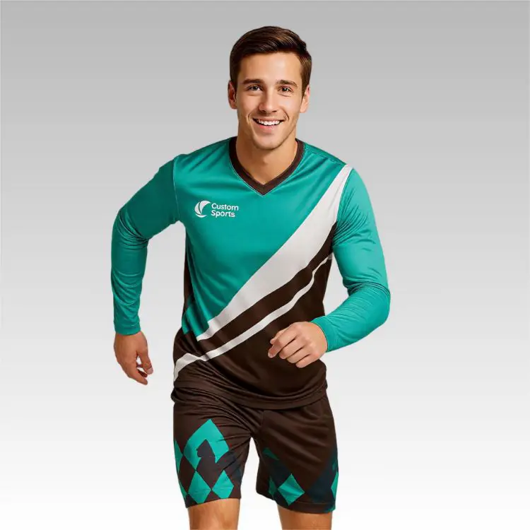 Picture of Unisex Adults 100% Poly Milk Silk Sublimated Long Sleeves Football Jersey