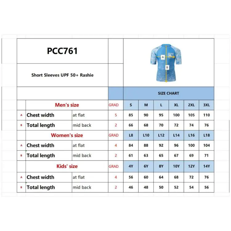 Picture of Sublimation Short Sleeves UPF 50+ Rashie