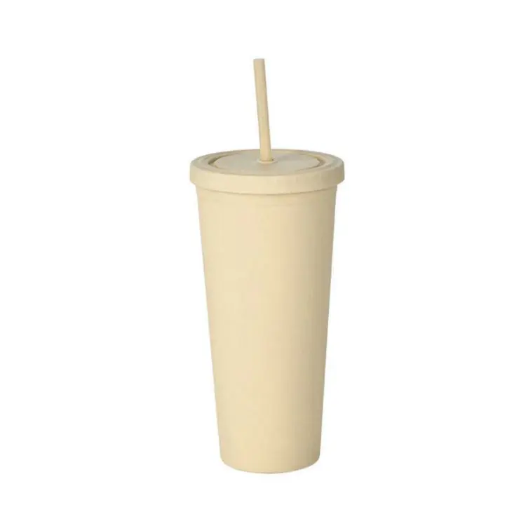 Picture of 24oz Matte Plastic Cups with Lids & Straws