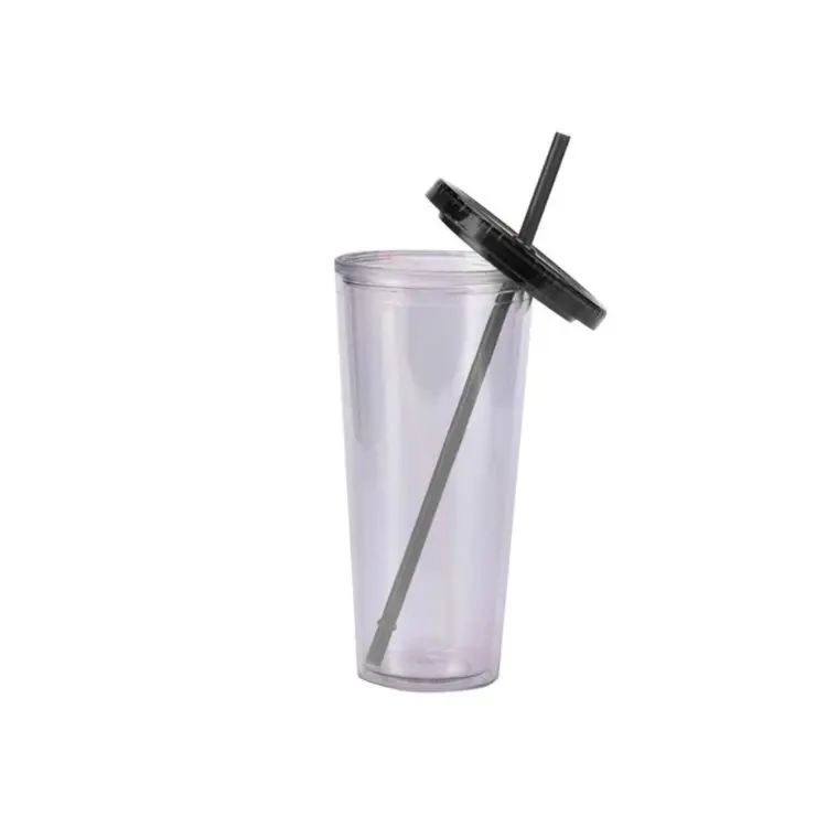 Picture of 24oz Plastic Cups with Lids & Straws