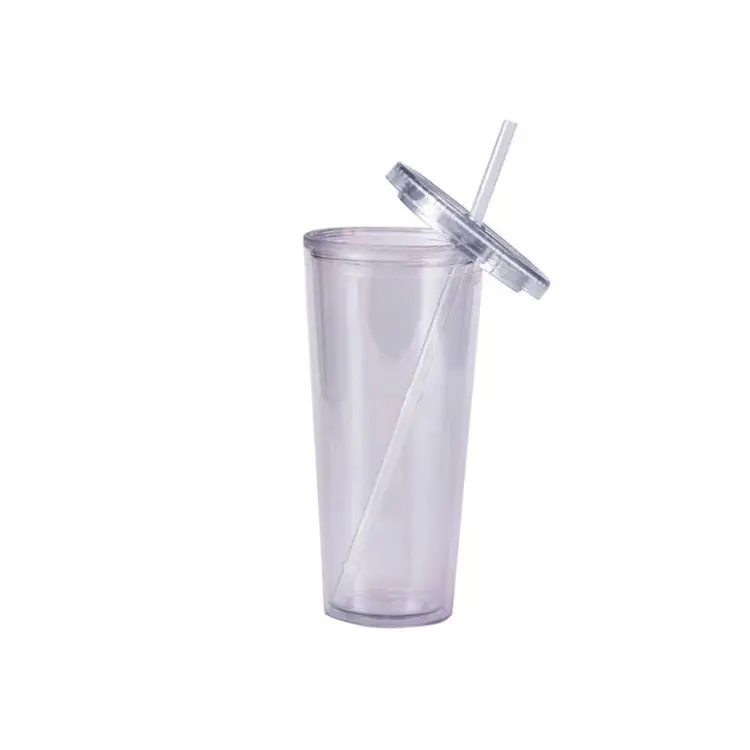 Picture of 24oz Plastic Cups with Lids & Straws