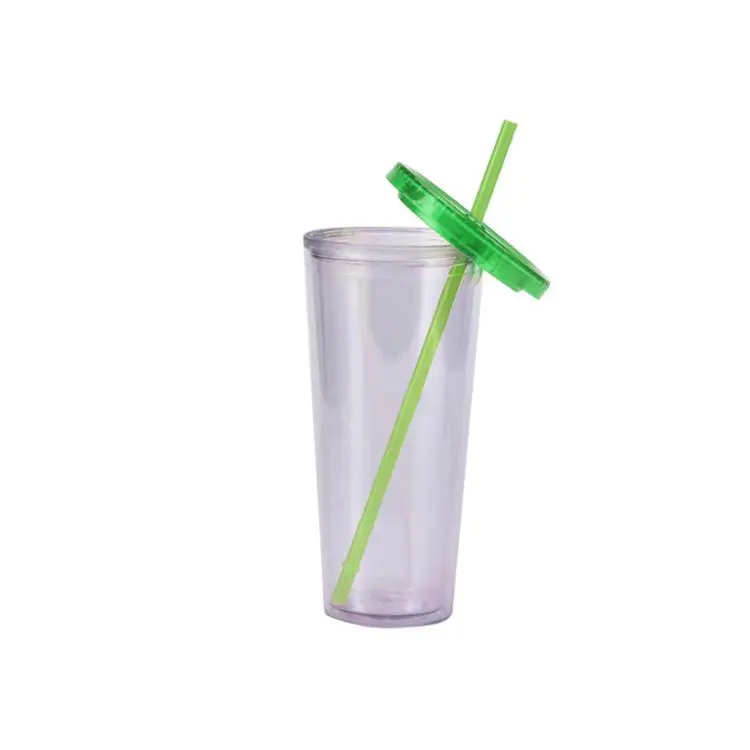 Picture of 24oz Plastic Cups with Lids & Straws