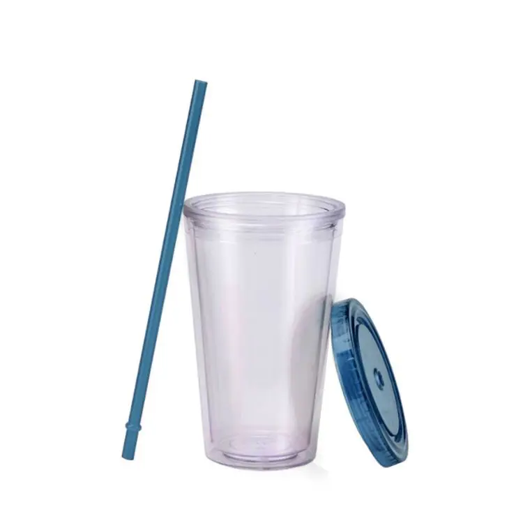 Picture of 16oz Plastic Cups with Lids & Straws
