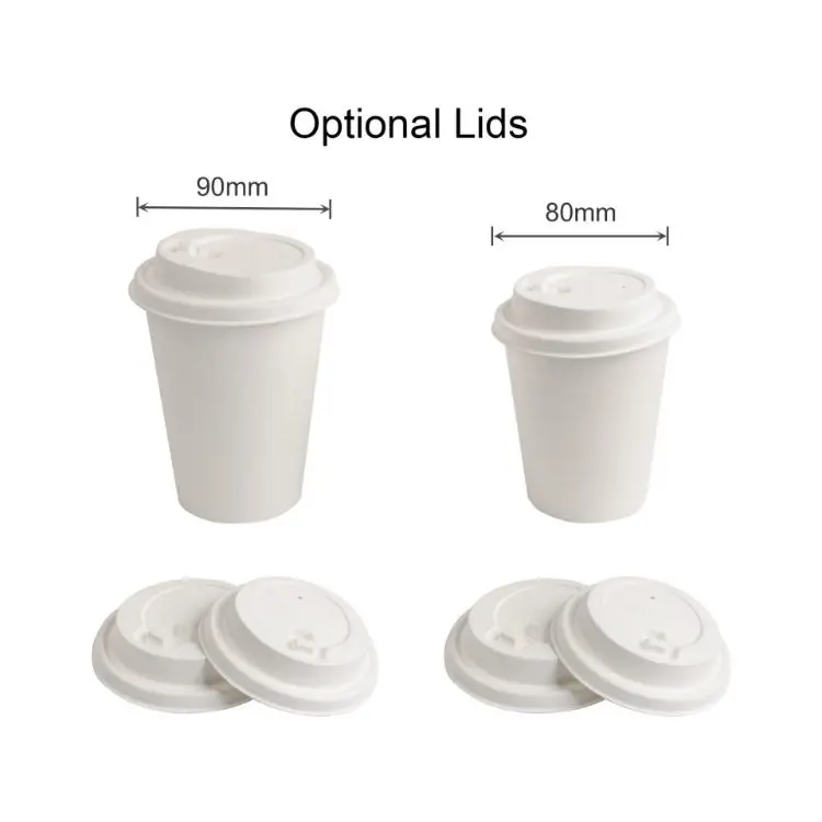 Picture of Home Compostable Aqueous Single Wall Paper Cups with Cup Sleeve