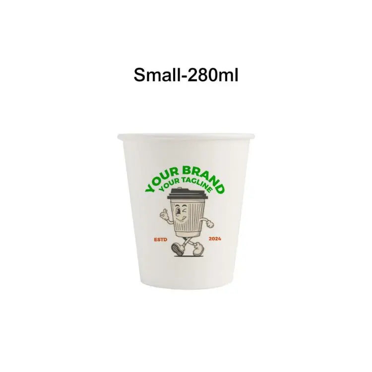 Picture of Home Compostable Aqueous Single Wall Paper Cups