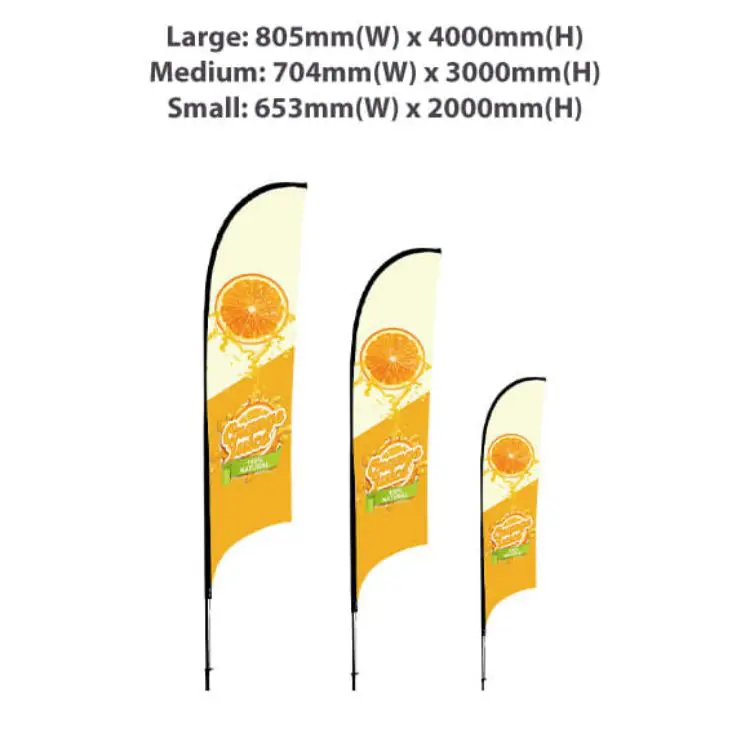 Picture of Large(80.5*400cm) Concave Feather Banners 15ft