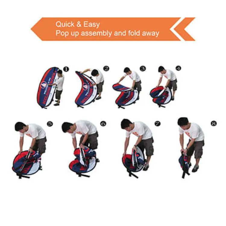 Picture of Bean Shaped Pop Up Banners (Large)