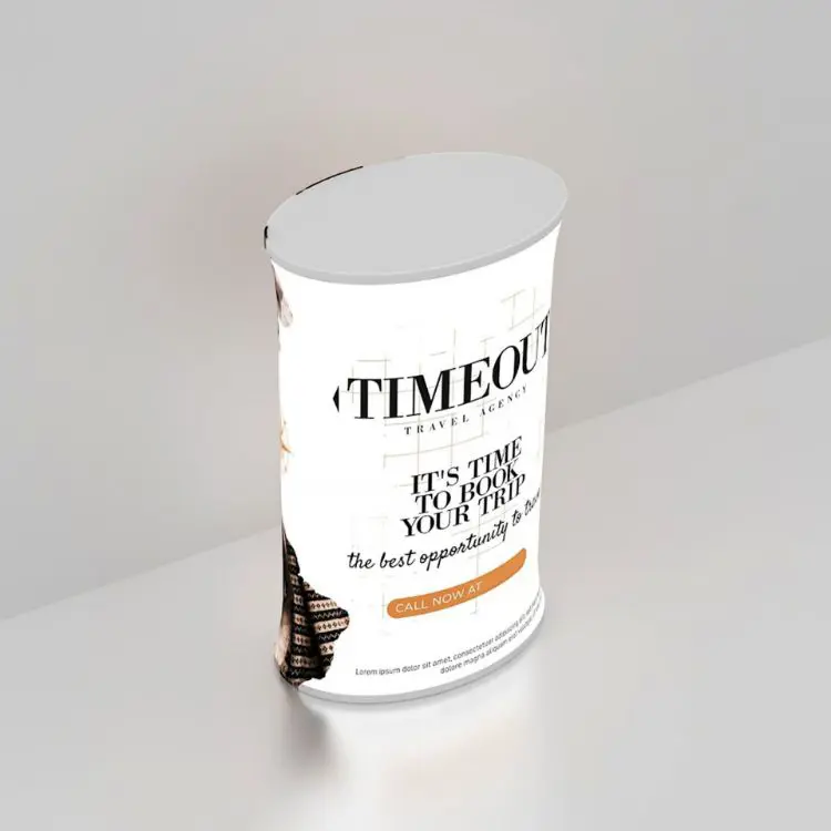 Picture of Backlit LED Spring Up Display - Oval