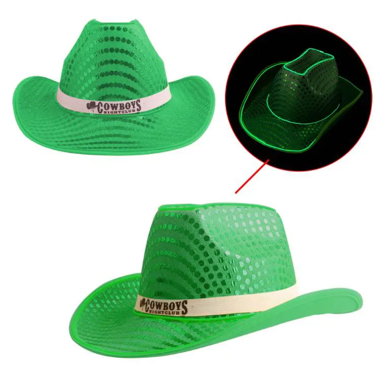 Picture of Light Up Sequin Cowboy Hats