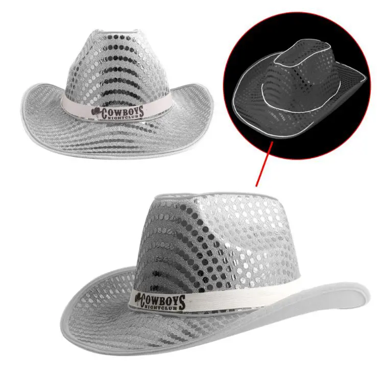 Picture of Light Up Sequin Cowboy Hats