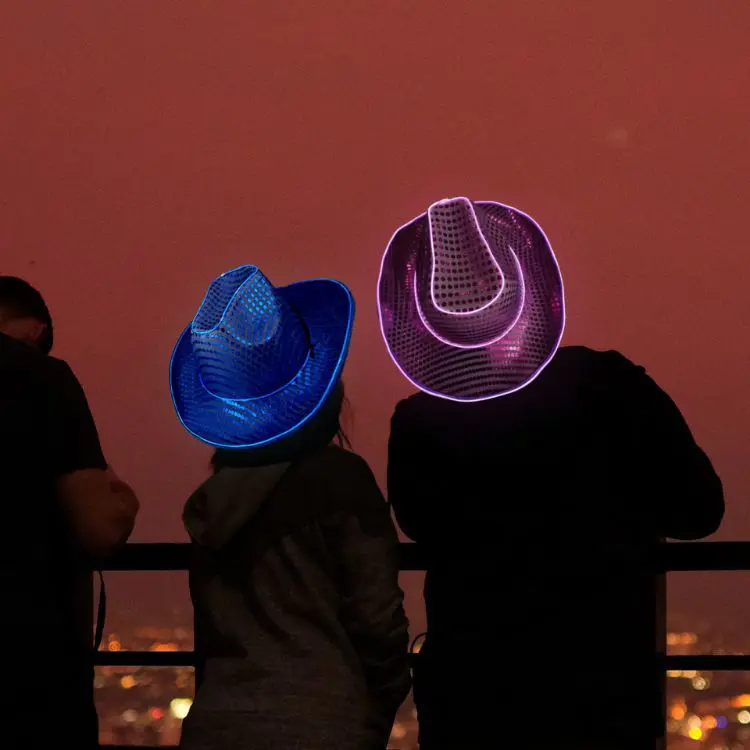 Picture of Light Up Sequin Cowboy Hats