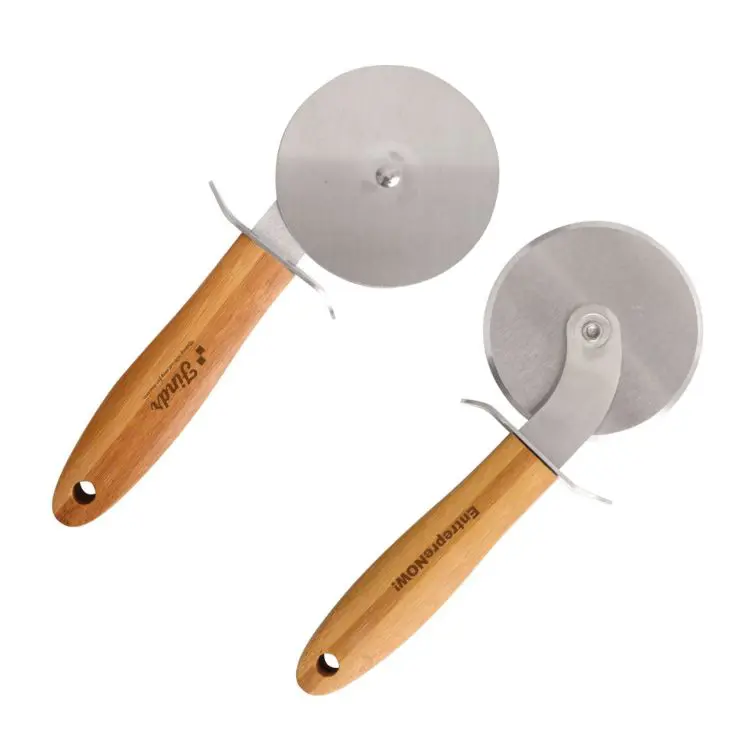 Picture of Pizza Cutter Wheel with Hand Carved Wooden Handle