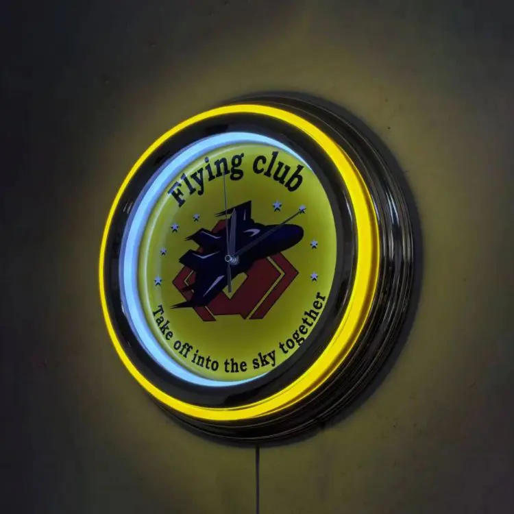 Picture of Double Ring Neon Wall Clock