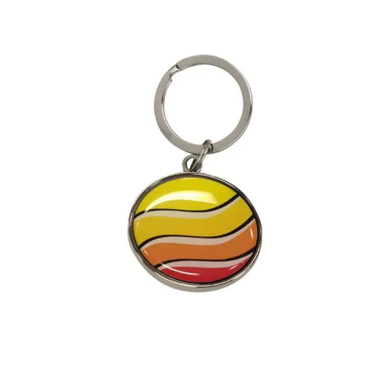 Picture of Custom Shaped Metal Epoxy Domed Keyring