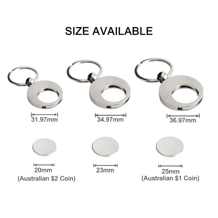 Picture of Round Trolley Coin Keyring