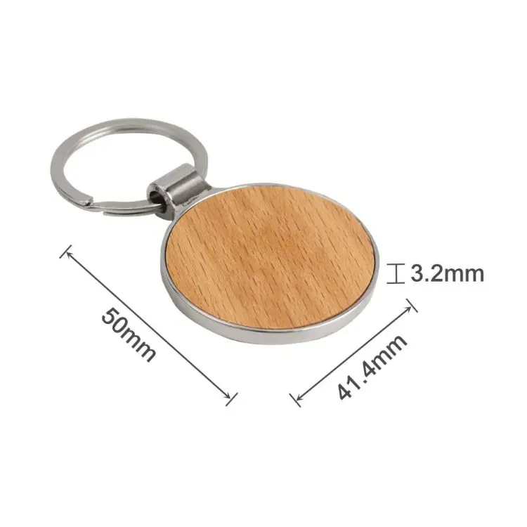 Picture of Round Wooden Keyring