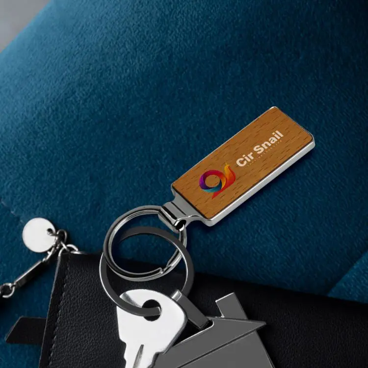 Picture of Rectangle Wooden Keyring