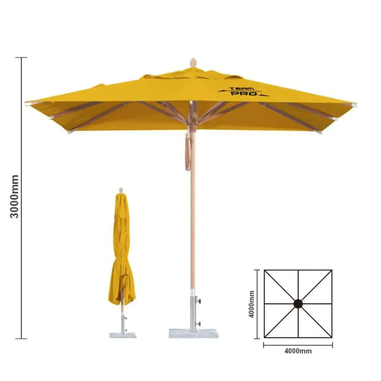 Picture of 4x4m Wind-resistant Square Stock Colour Outdoor Umbrella