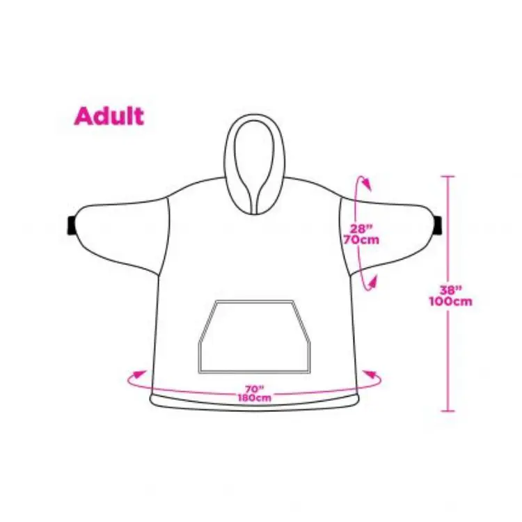 Picture of Unisex 100% Polyester Sublimated Wearable Blanket with Absorbent Lining