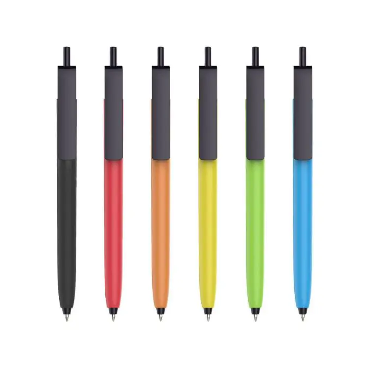 Picture of Push Button Pen - Colour Barrel with Black Cap