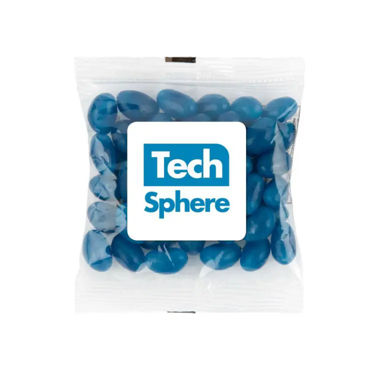 Picture of Corporate Colour Mini Jelly Beans in 50 Gram Cello Bag