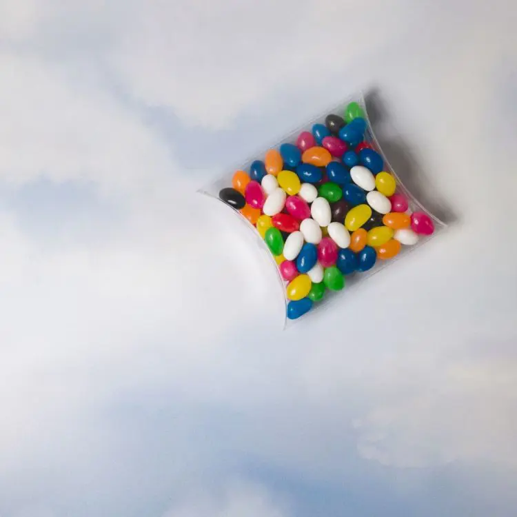 Picture of Assorted Colour Mini Jelly Beans in Pillow Pack