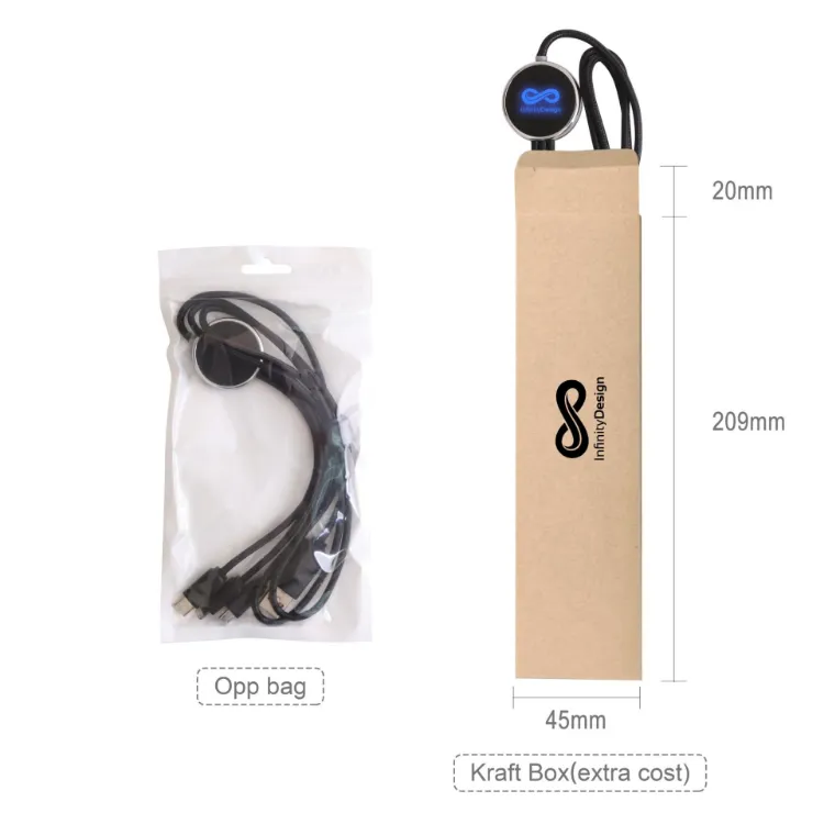 Picture of 3-In-1 Light Up 1.2m Long Charging Cable
