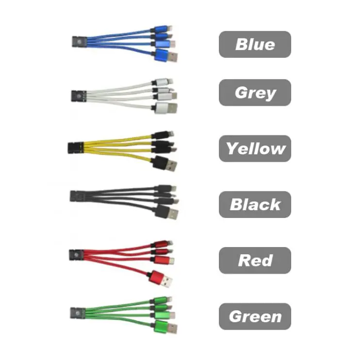 Picture of Custom Shape Light Up Charging Cable with Keyring